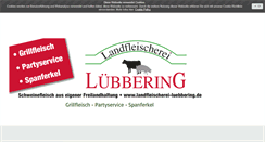 Desktop Screenshot of landfleischerei-luebbering.de